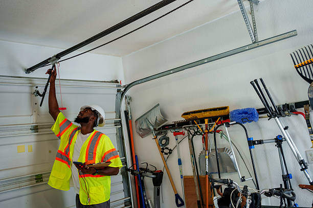 Professional Garage Door Panel Replacement technician working in Zilwaukee, MI